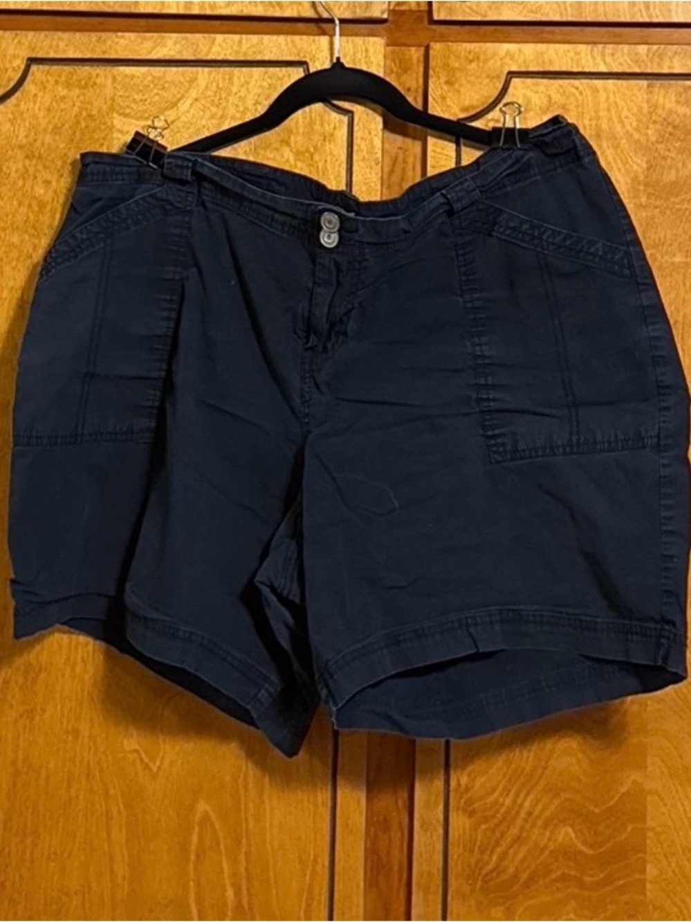 Women's Lane Bryant Black Utility Cotton Shorts